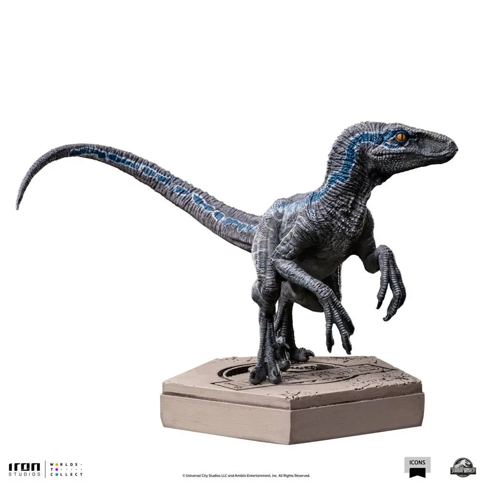 Jurassic World Icons Statue Velociraptor B Blue 7 cm product photo
