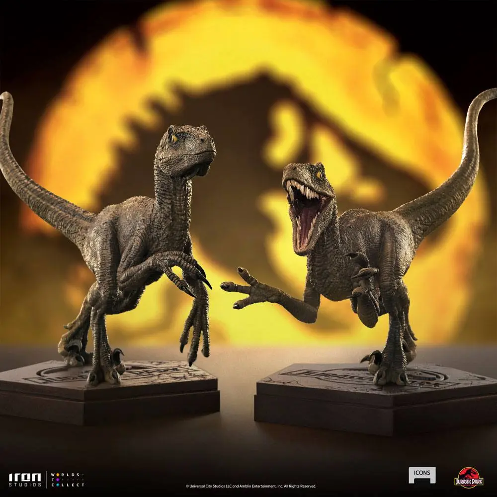 Jurassic World Icons Statue Velociraptor B 9 cm product photo
