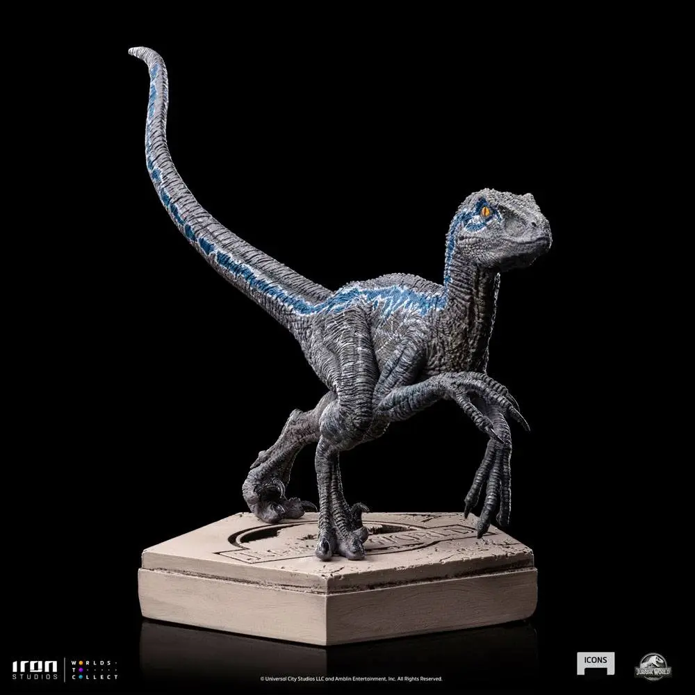 Jurassic World Icons Statue Velociraptor Blue 9 cm product photo