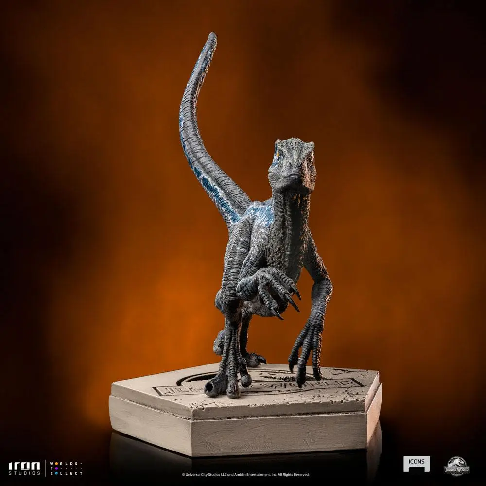 Jurassic World Icons Statue Velociraptor Blue 9 cm product photo