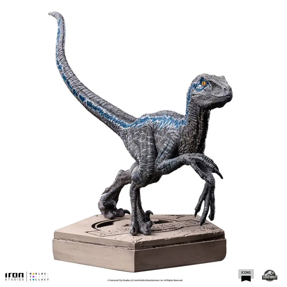 Jurassic World Icons Statue Velociraptor Blue 9 cm product photo