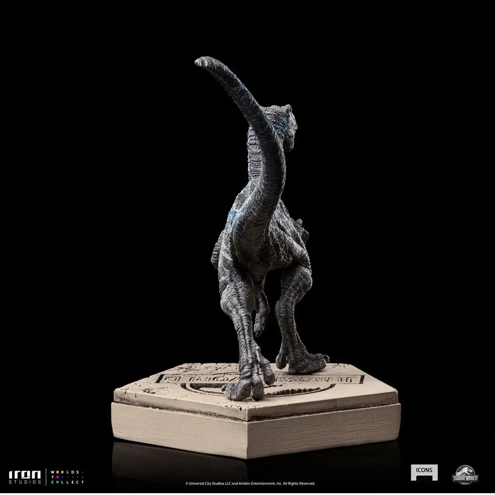 Jurassic World Icons Statue Velociraptor Blue 9 cm product photo
