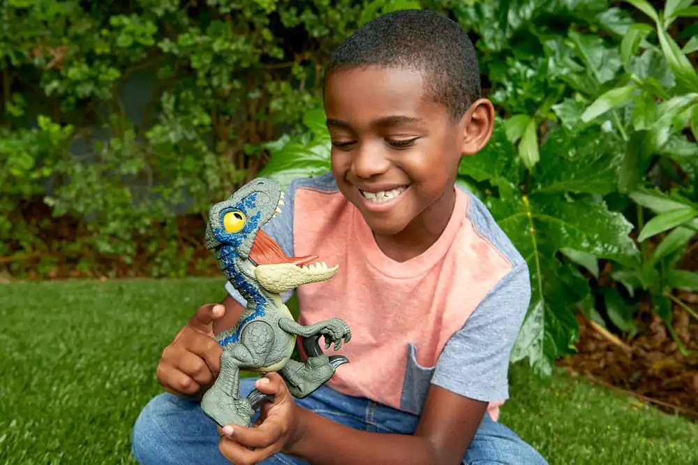 Jurassic World Action Figure Mega Roar Velociraptor Blue product photo