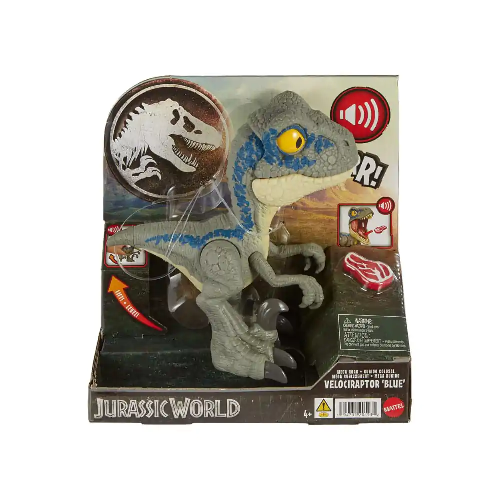Jurassic World Action Figure Mega Roar Velociraptor Blue product photo