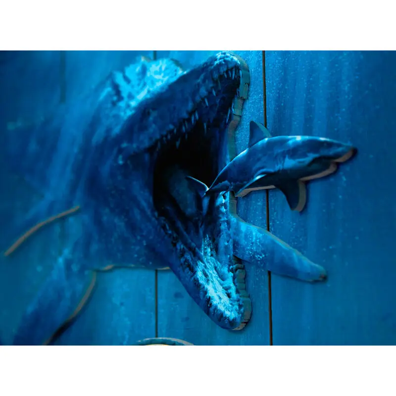 Jurassic World Mossasaurus Woodart 3D Print wooden sign product photo