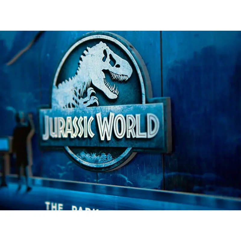 Jurassic World Mossasaurus Woodart 3D Print wooden sign product photo