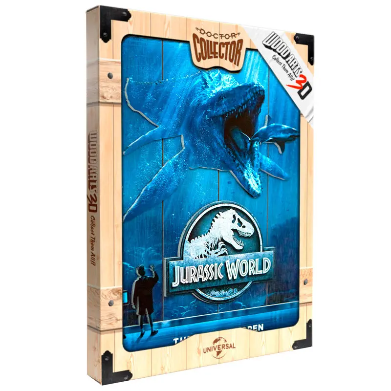 Jurassic World Mossasaurus Woodart 3D Print wooden sign product photo