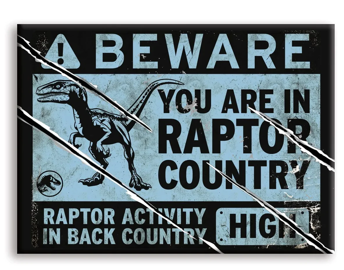 JURASSIC WORLD Raptor Sign Magnet product photo