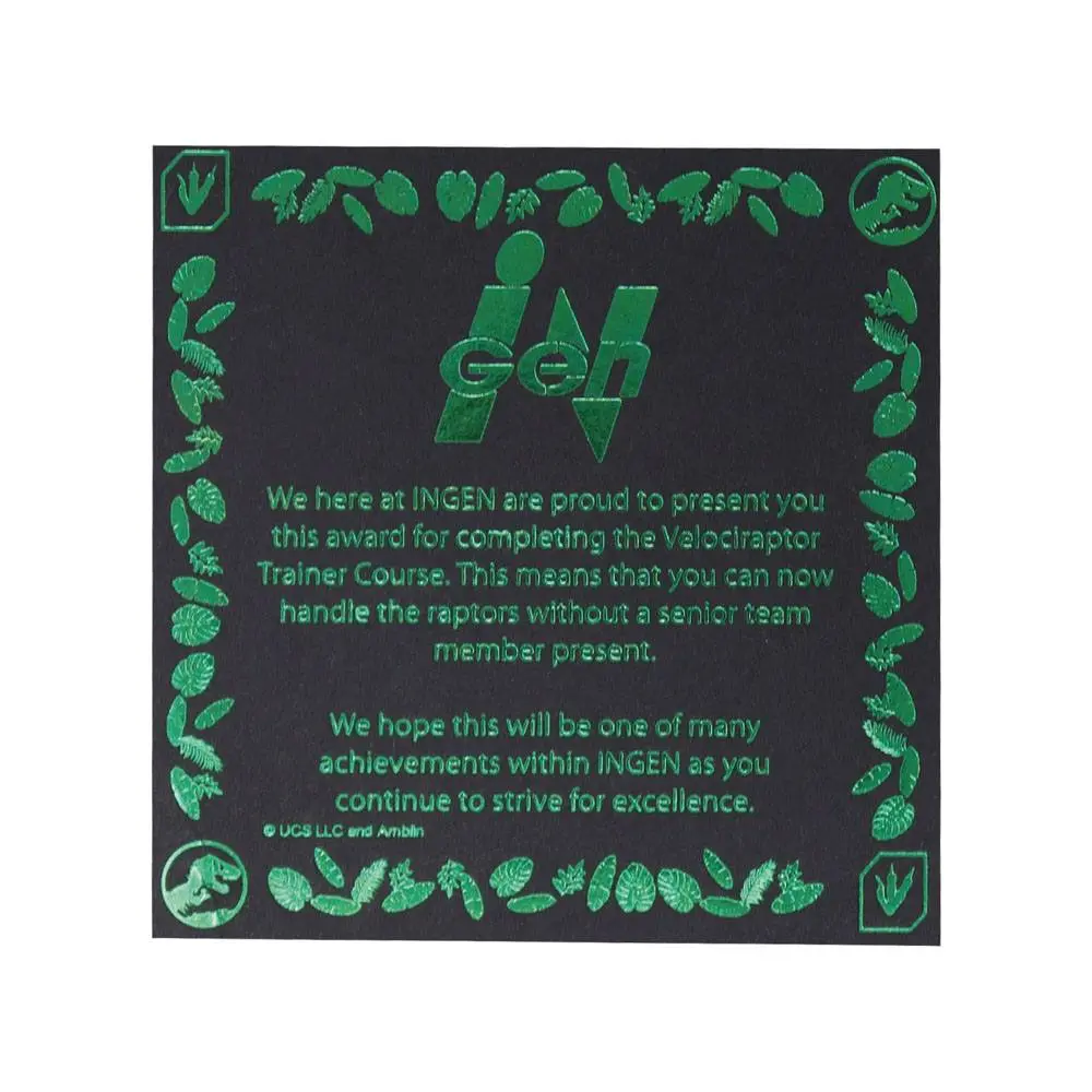 Jurassic World Pin Badge 3-Pack Raptor Training Commendation Limited Edition product photo