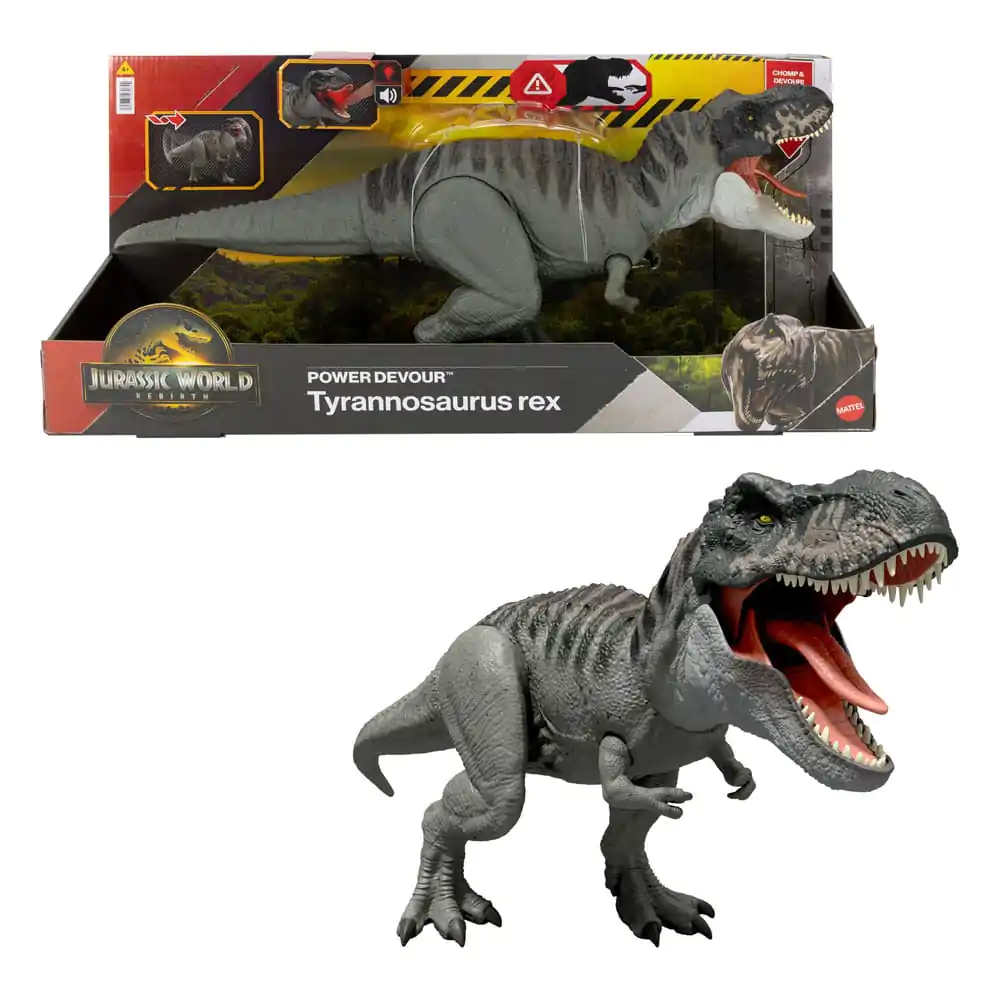 Jurassic World Rebirth Action Figure with Sound Power Devour Tyrannosaurus Rex 21 cm product photo