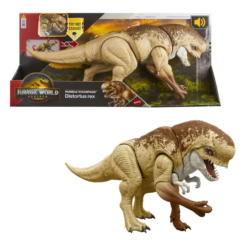 Jurassic World: Rebirth Action Figure Rumble N Rampage Distortus Rex product photo