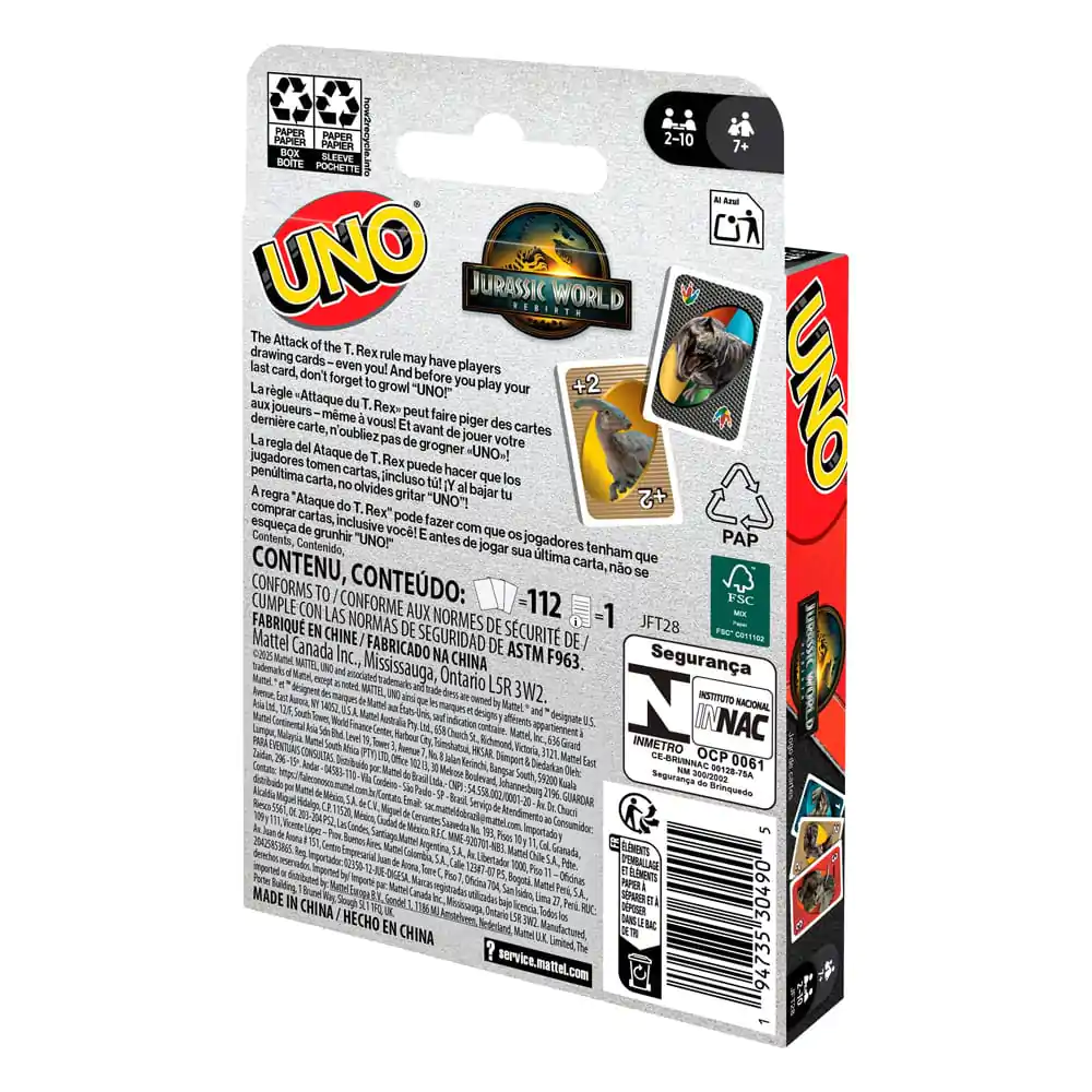 Jurassic World Rebirth UNO Card Game product photo