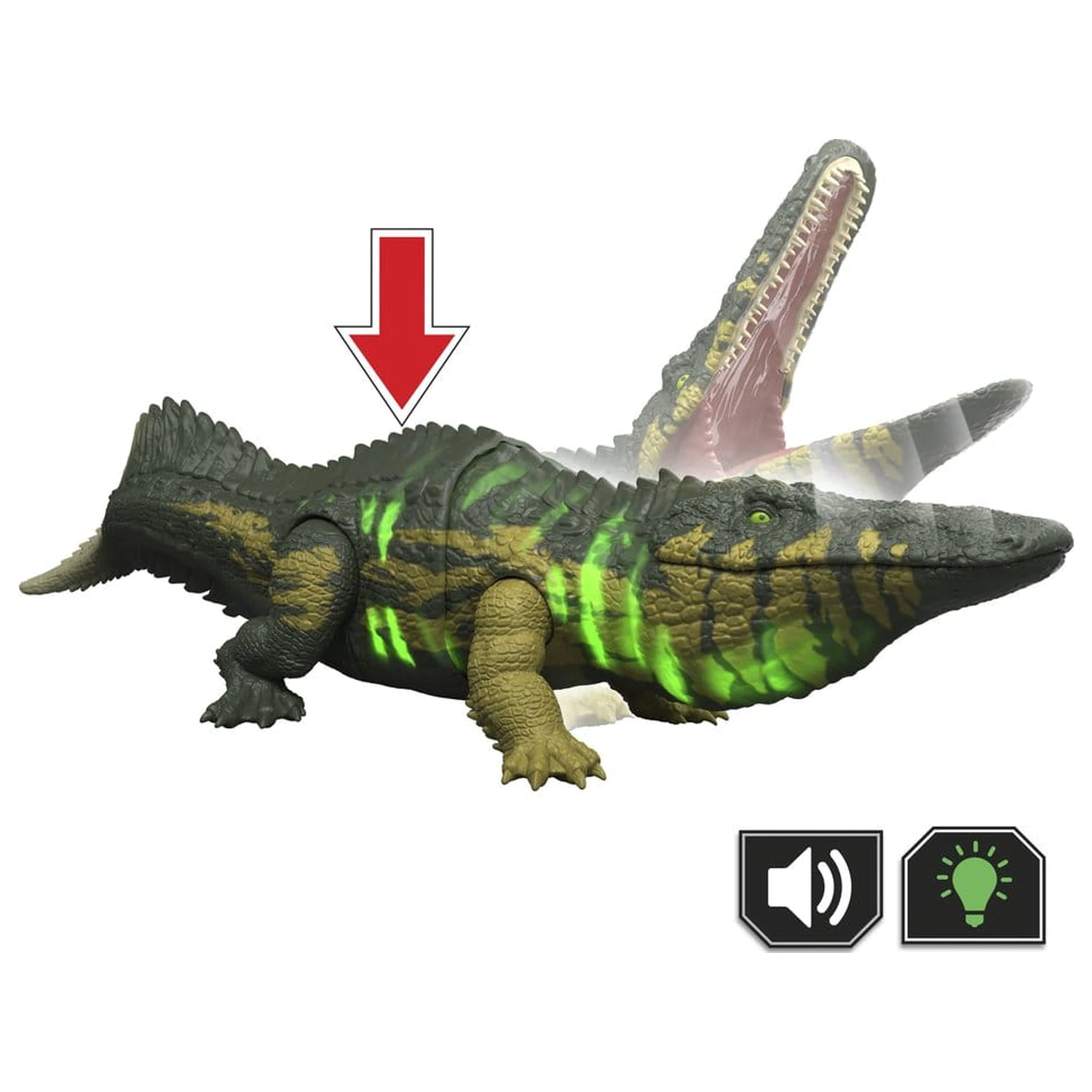 Jurassic World: Survival Action Figure Wild Roar Stomatosuchus 37 cm product photo