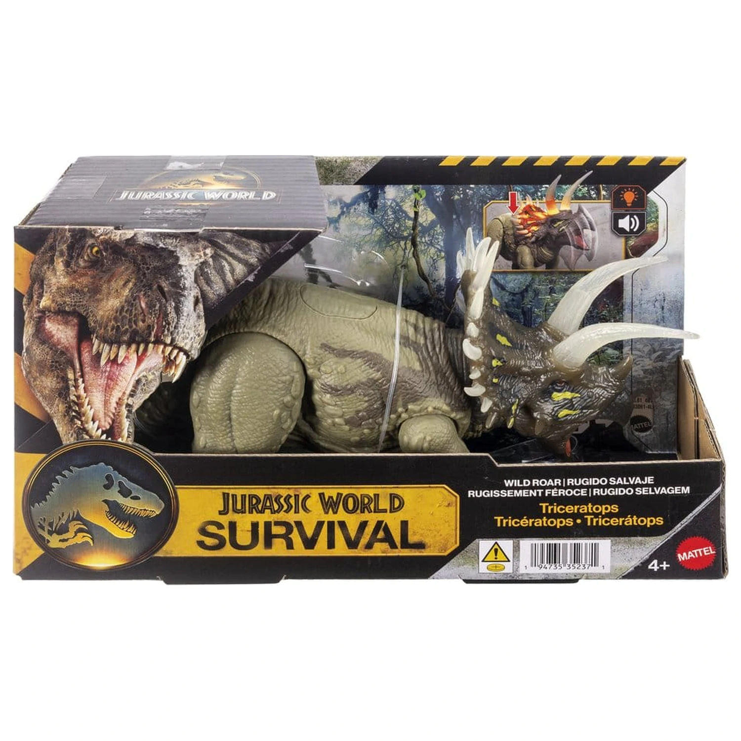 Jurassic World: Survival Action Figure Wild Roar Triceratops 31 cm product photo