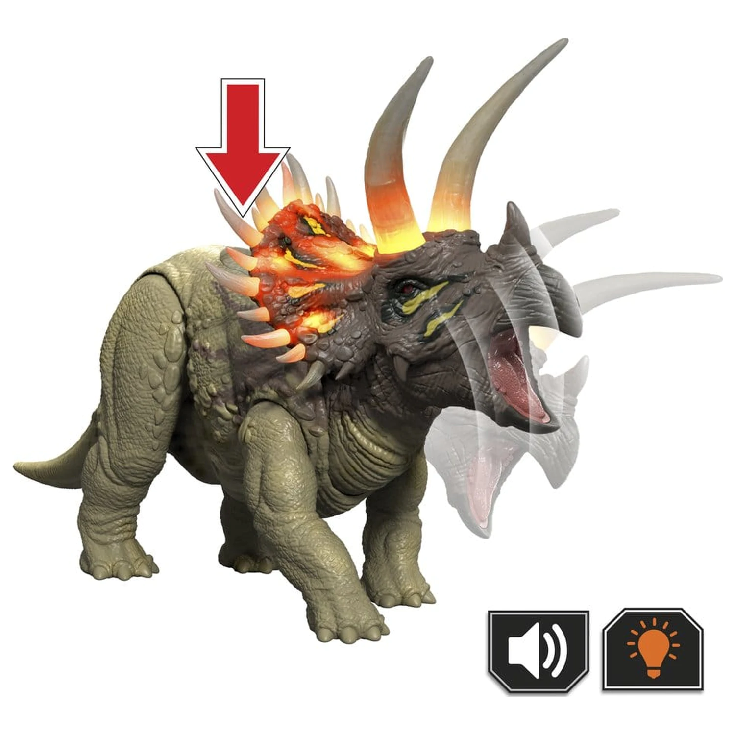 Jurassic World: Survival Action Figure Wild Roar Triceratops 31 cm product photo