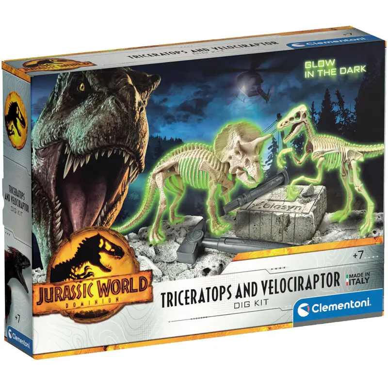 Jurassic World Triceratops and Velociraptor Excavation kit product photo
