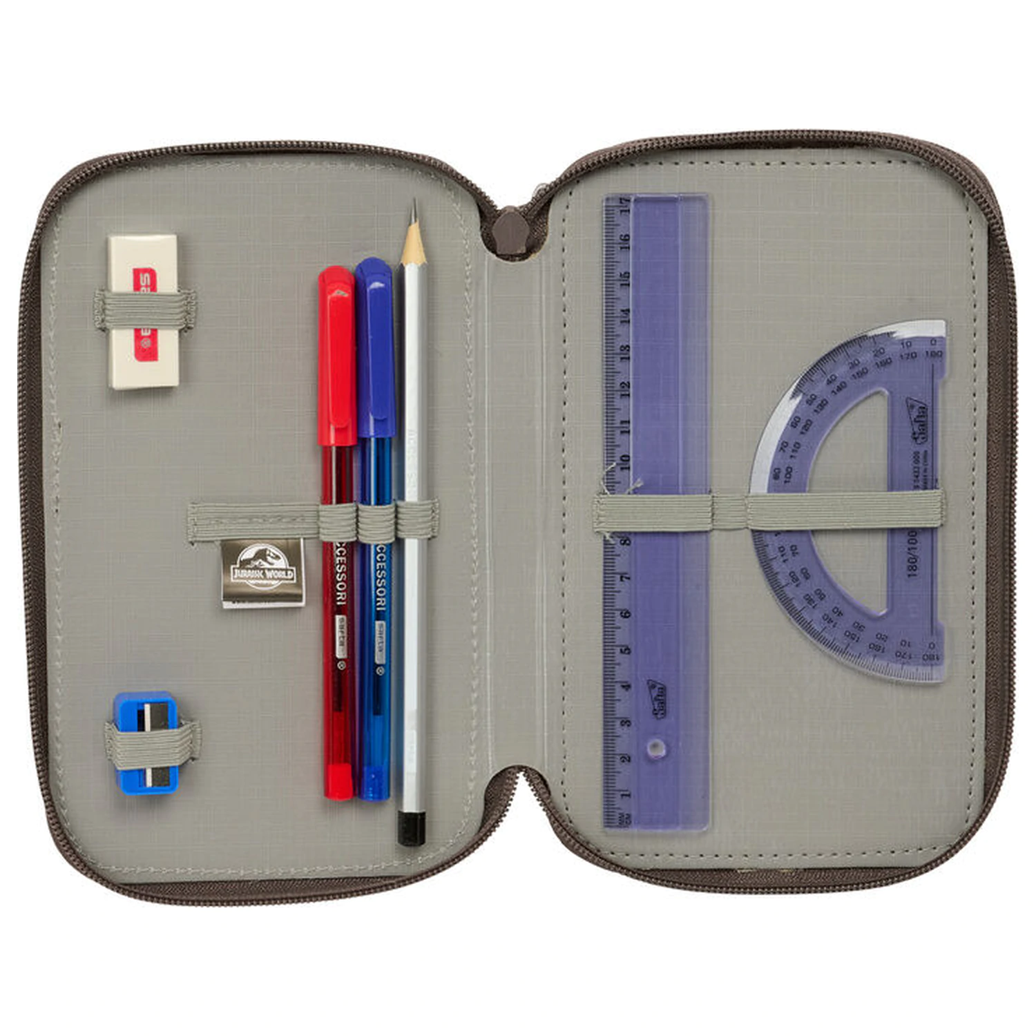 Jurassic World triple pencil case 37pcs product photo