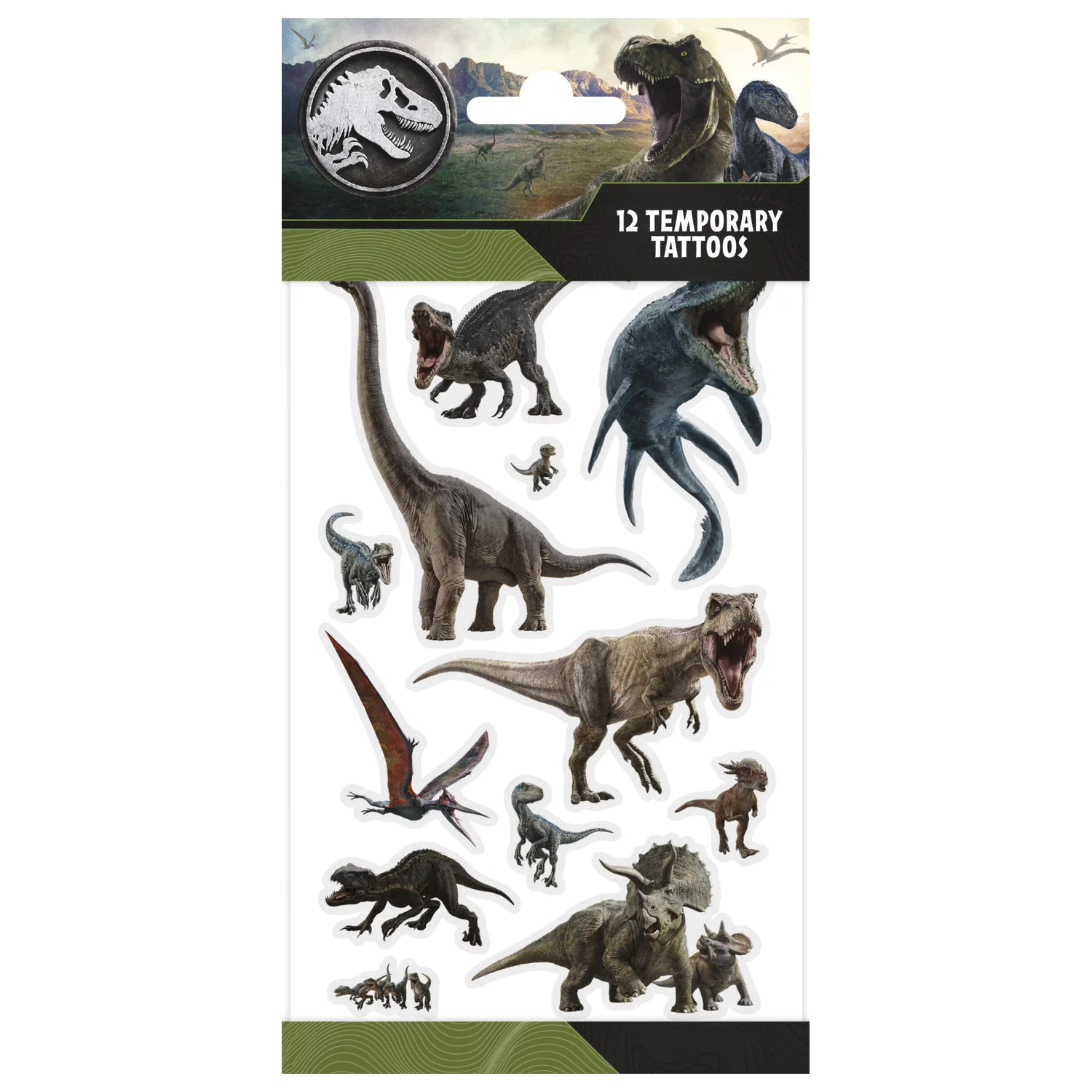 Jurassic World Wild Tattoo 12-piece product photo