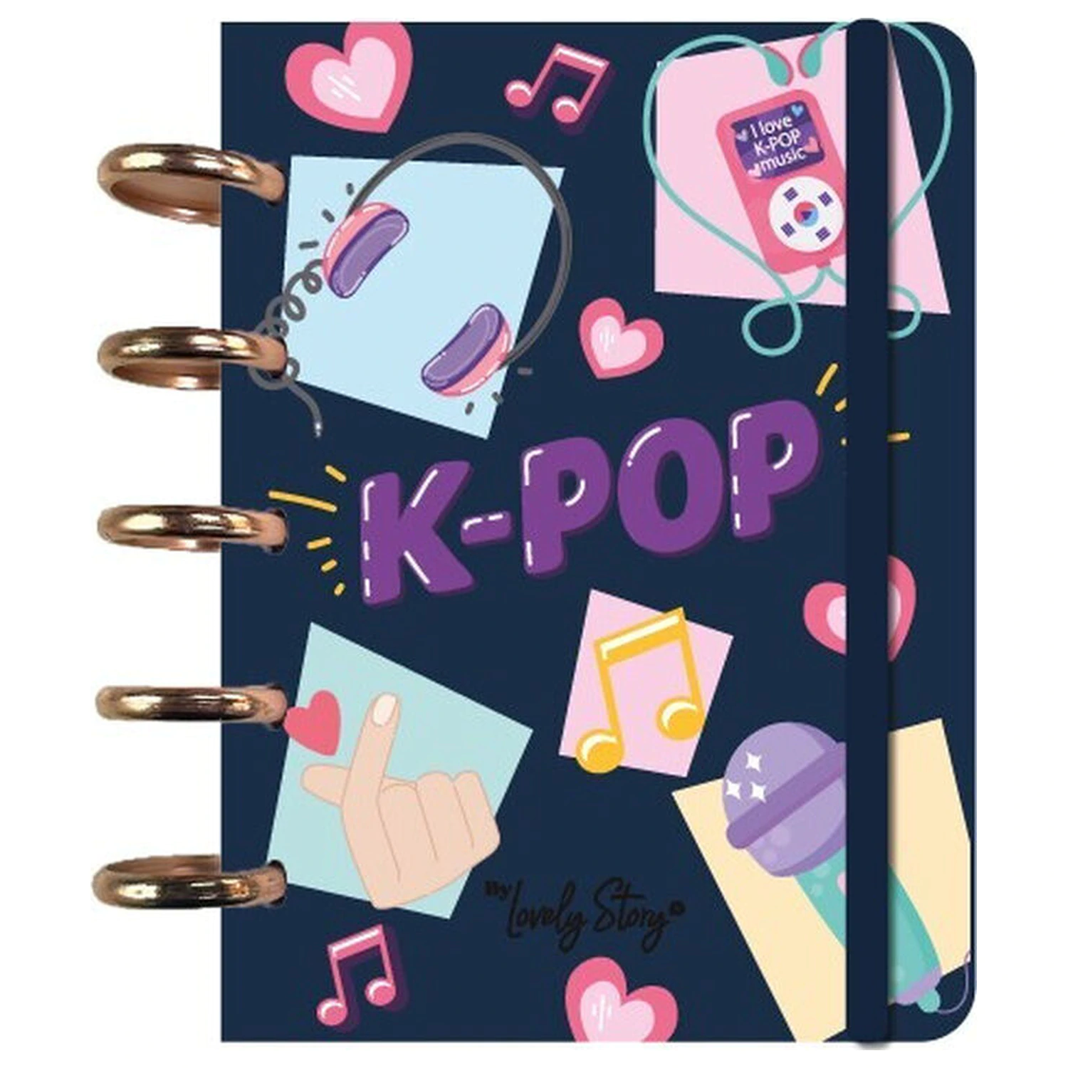 K-Pop Dark Blue A6 notebook product photo