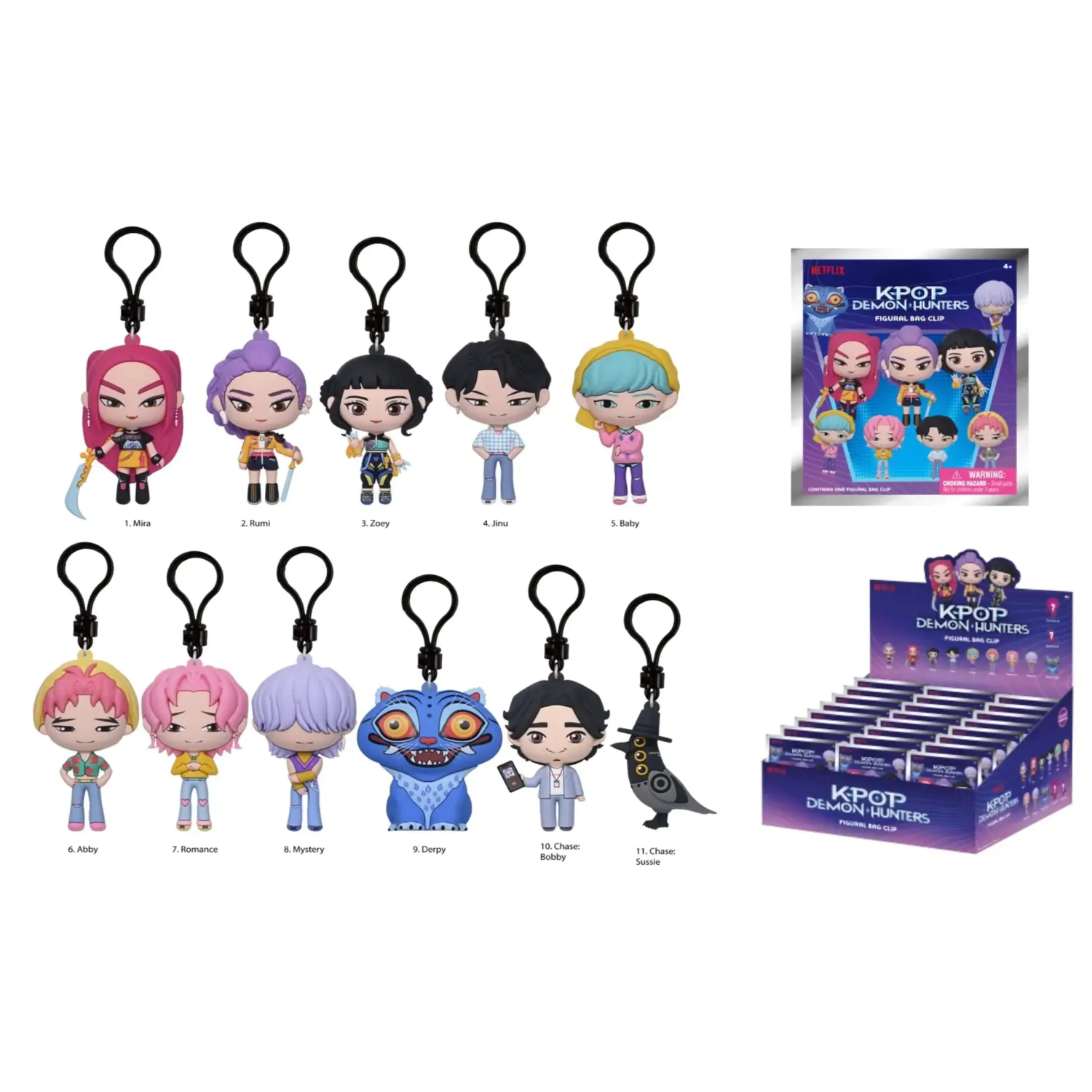 K-Pop Demon Hunter 3D PVC Bag Clips Mystery Bag product photo