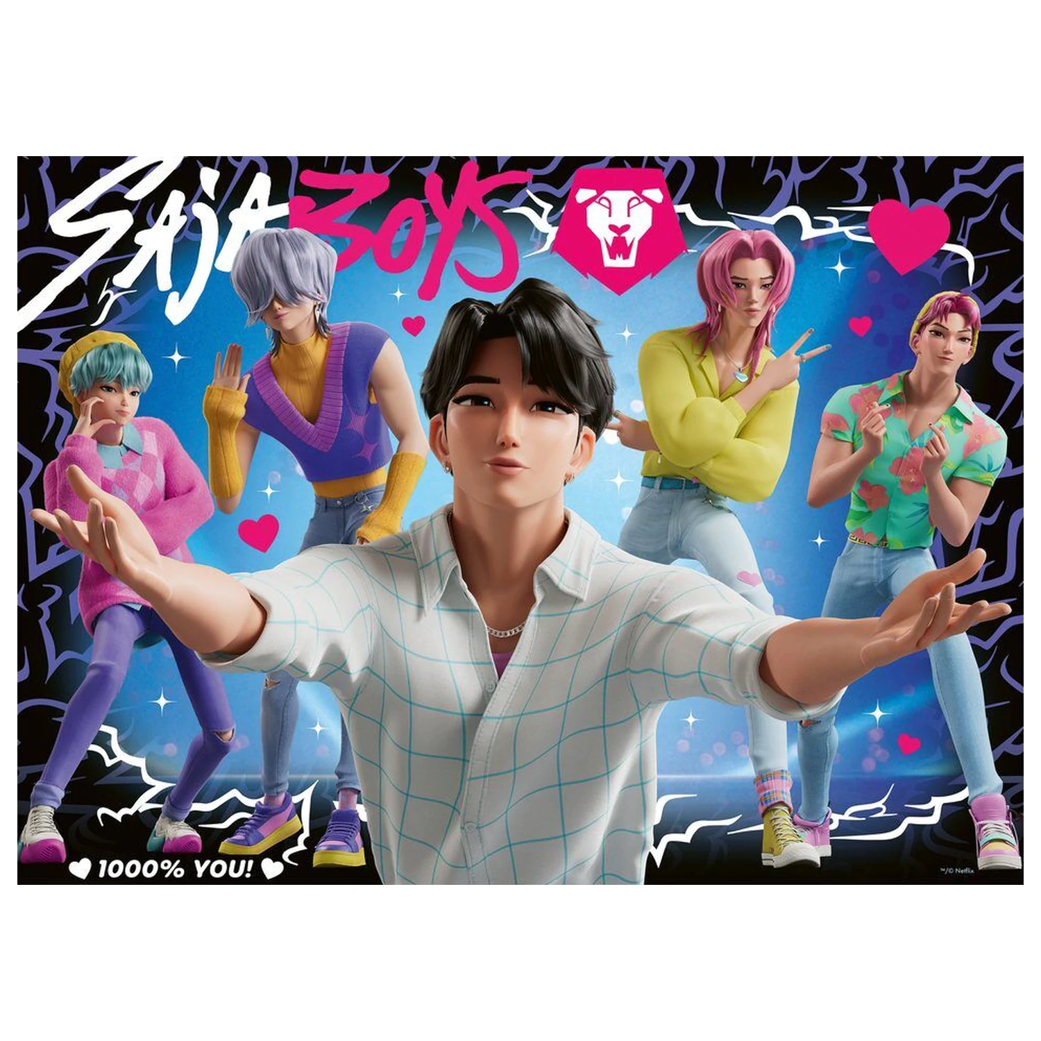 K-Pop Demon Hunters puzzle 4x100pcs product photo