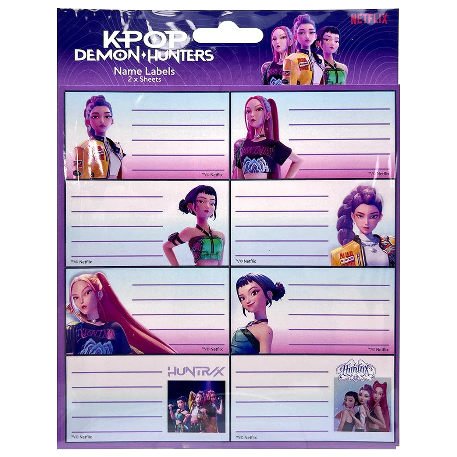 K-pop Demon Hunters Hunter X notebook label 16 pieces product photo
