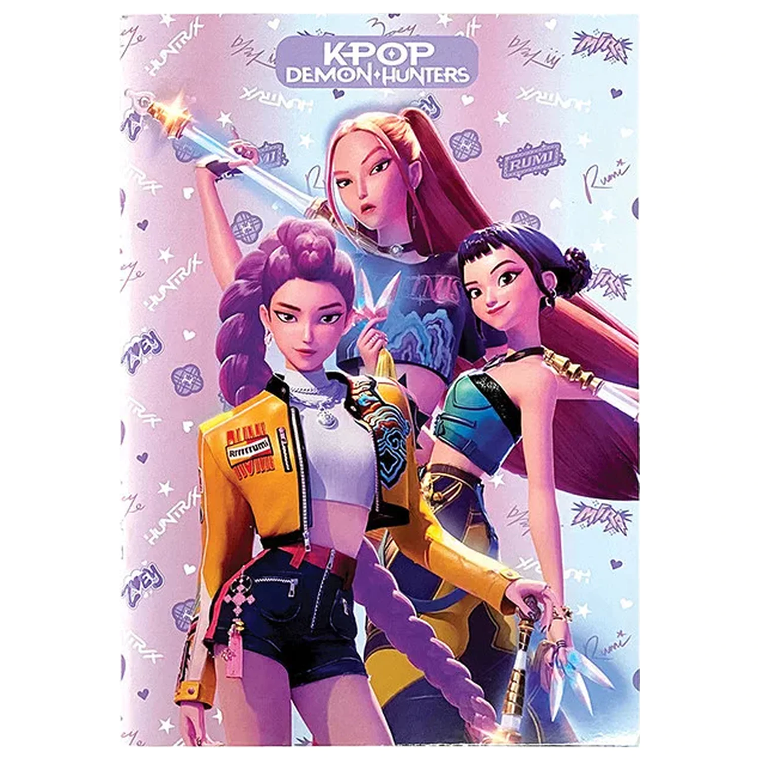 K-pop Demon Hunters Lined A4 Notebook 50 Sheets product photo