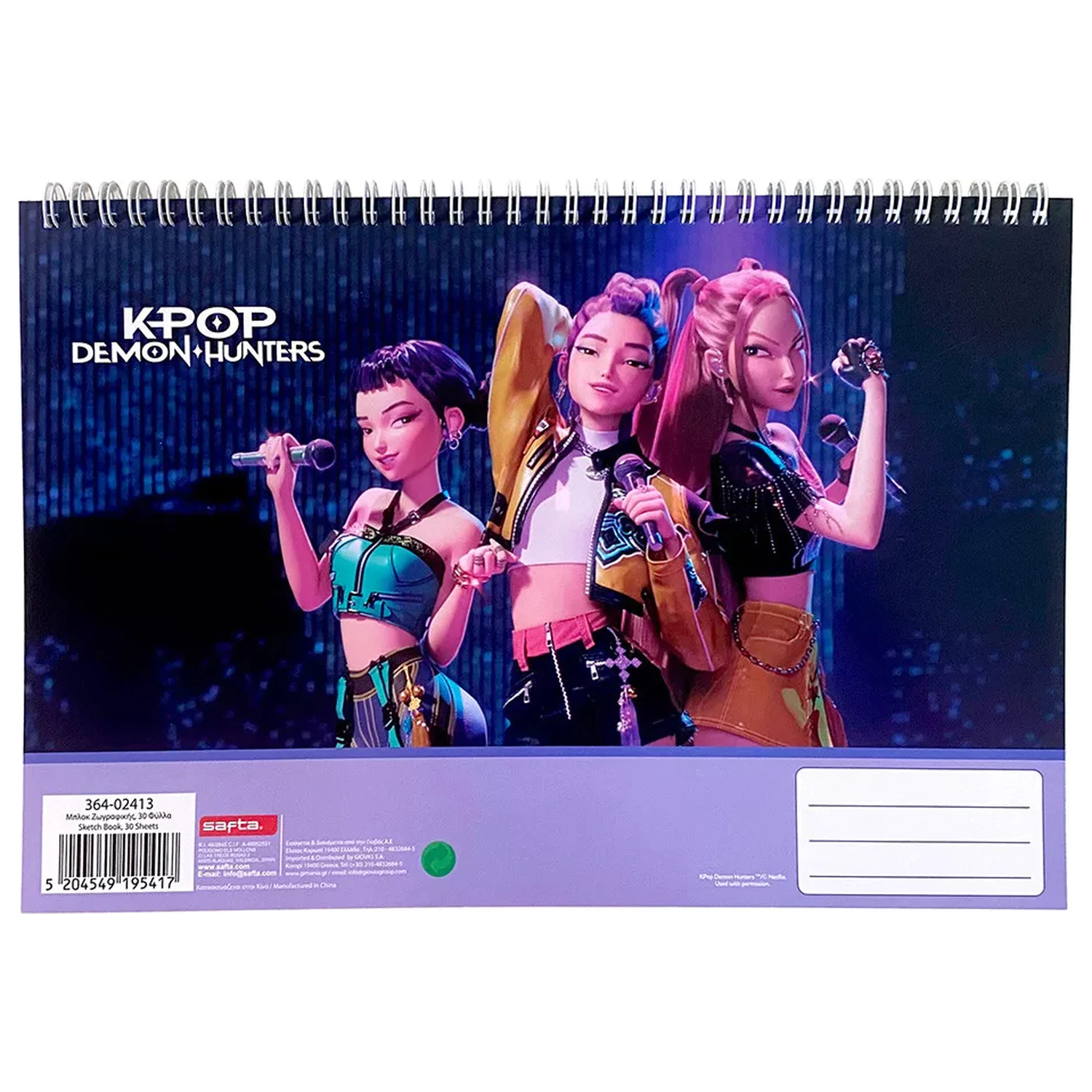 K-pop Demon Slayers Hunterx A/4 Spiral Sketchbook, 30 Sheets product photo
