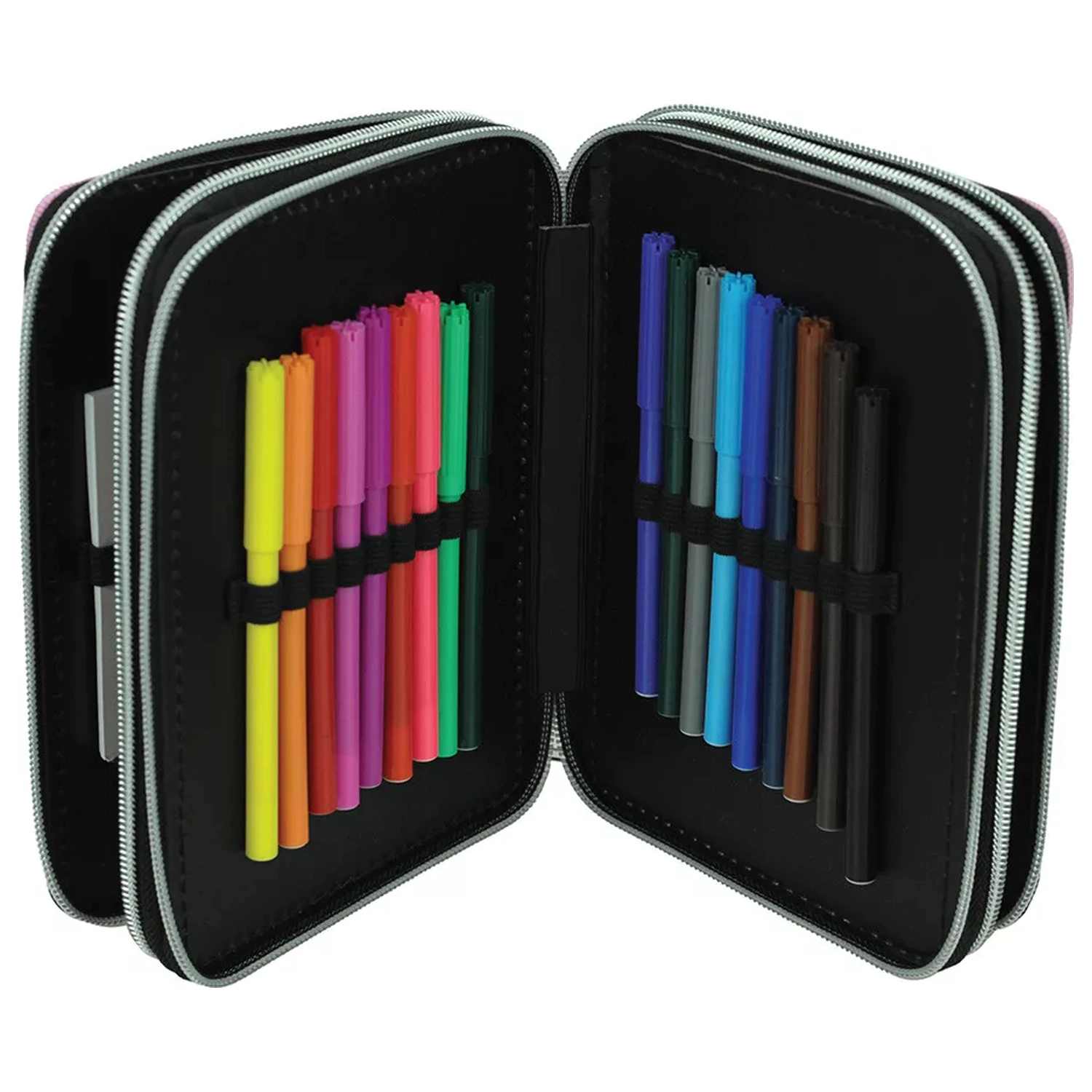 K-pop Demon Slayers Pink Pencil Case Filled 3-Layered product photo