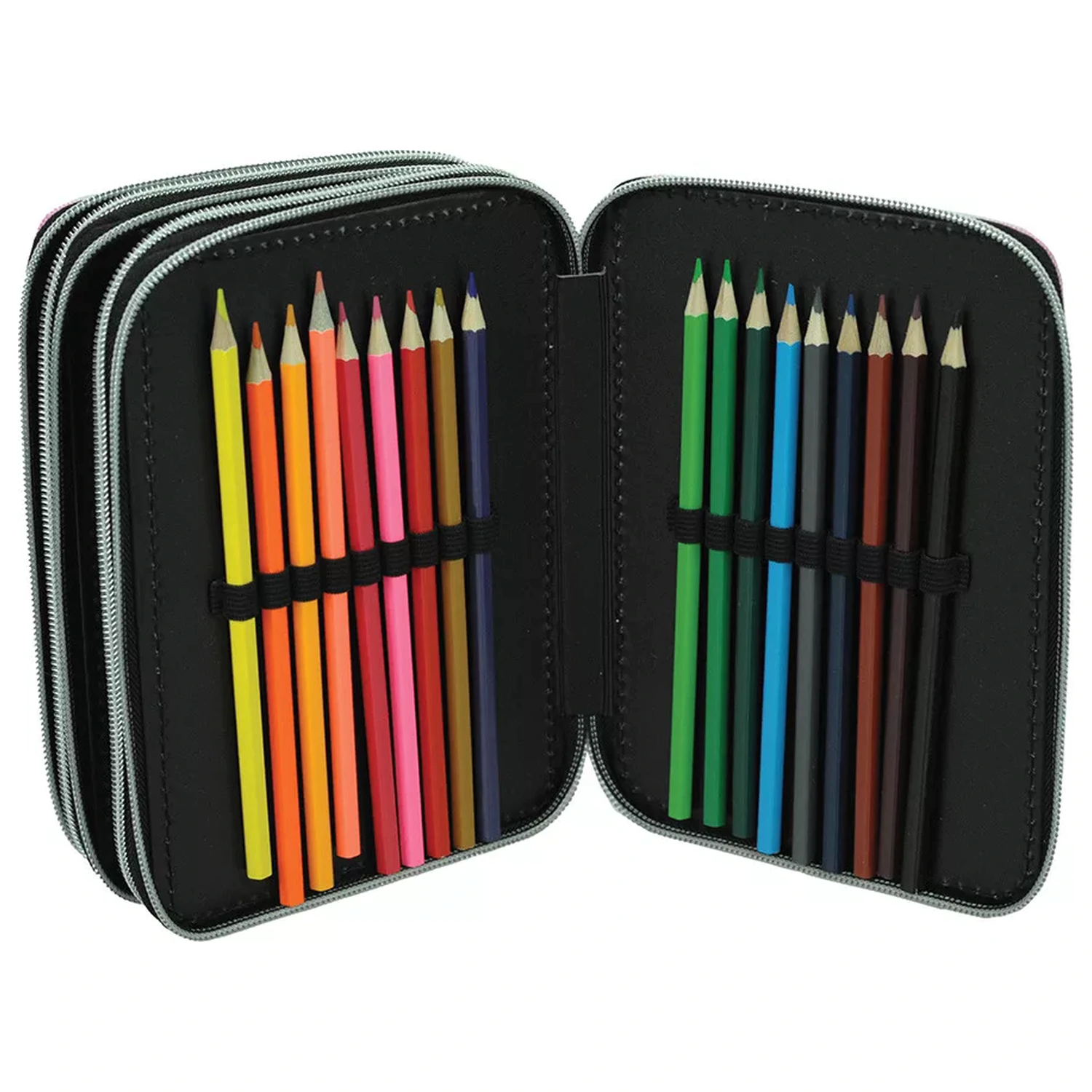 K-pop Demon Slayers Pink Pencil Case Filled 3-Layered product photo