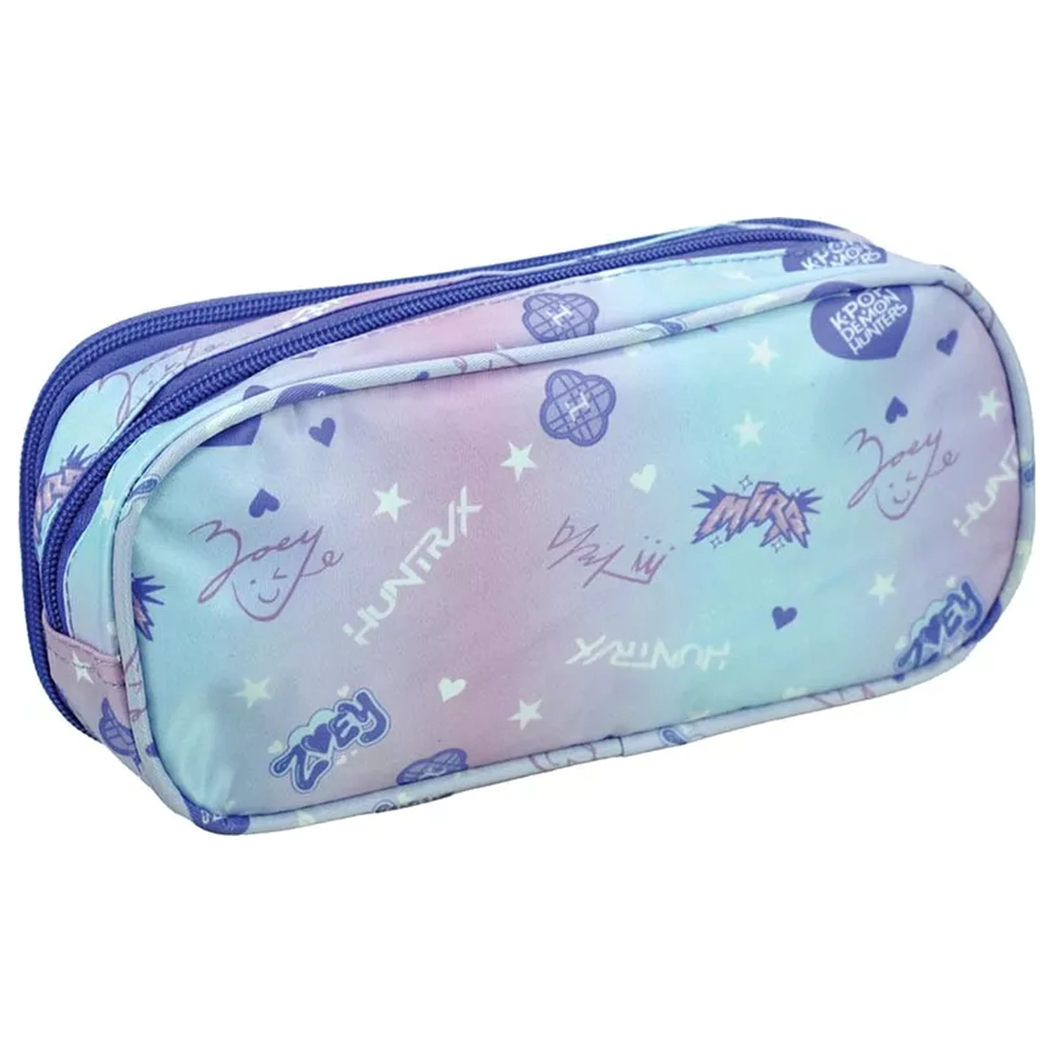 K-pop Demon Hunters Purple Two-Compartment Pencil Case 26 cm product photo