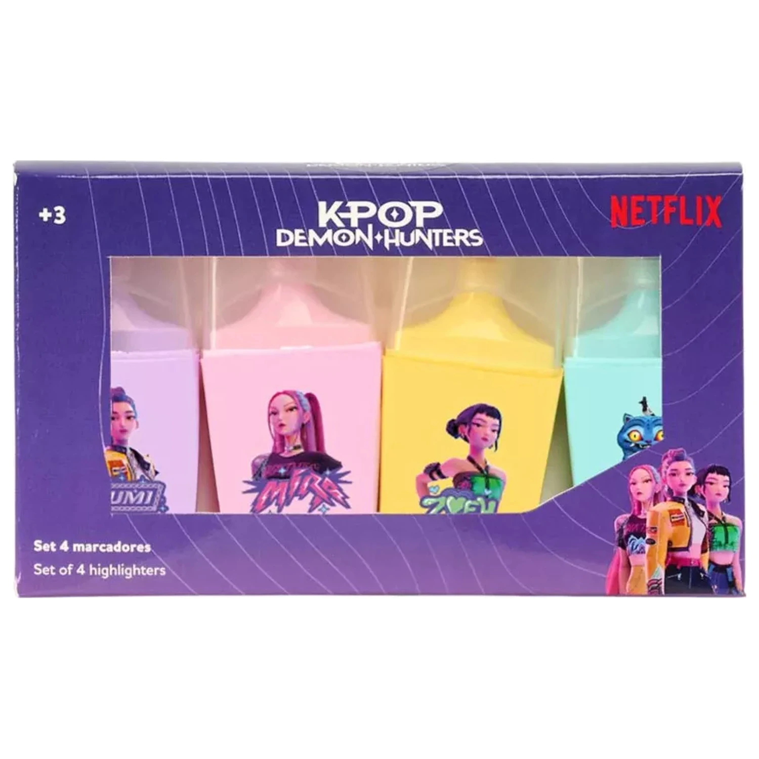 K-pop Demon Hunters Stars mini highlighter set 4 pcs product photo