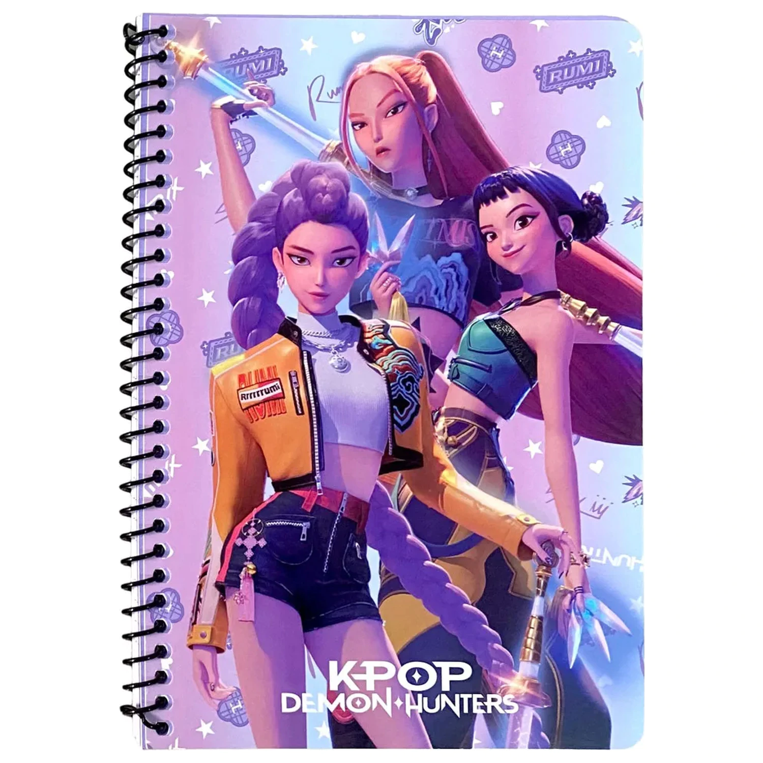 K-pop Demon Hunters Warrior Trio B/5 Lined Spiral Notebook 70 Sheets product photo
