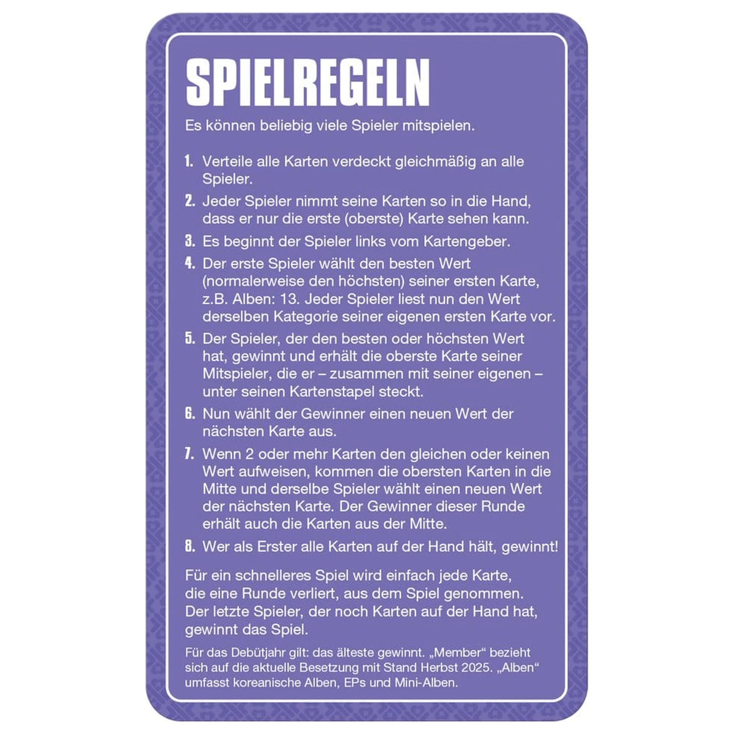 K-Pop Card Game Top Trumps *German Version* product photo