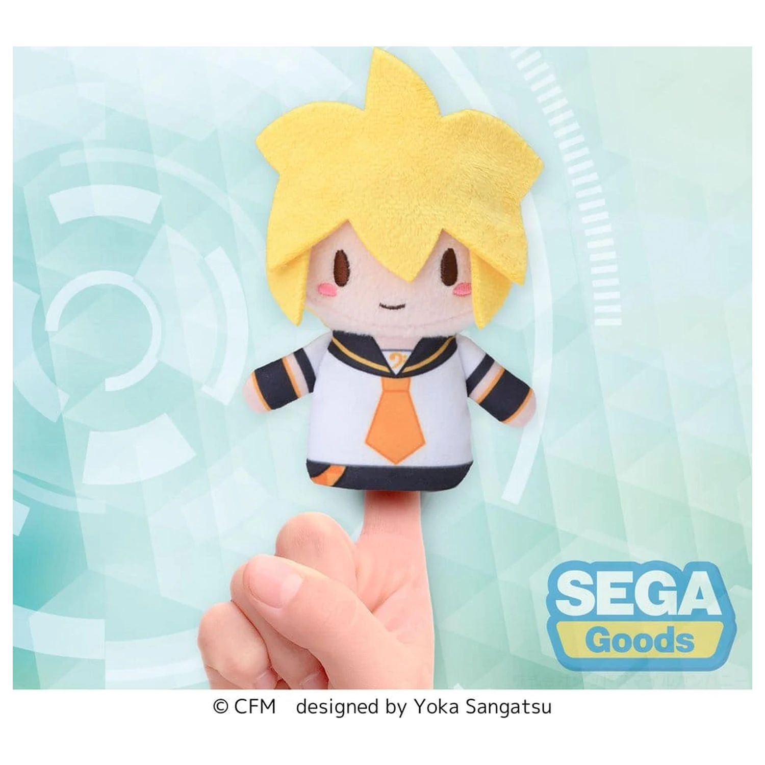 Kagamine Rin & Len Fuwa Petit Plush Figure Kagamine Len Finger Mascot 10 cm product photo