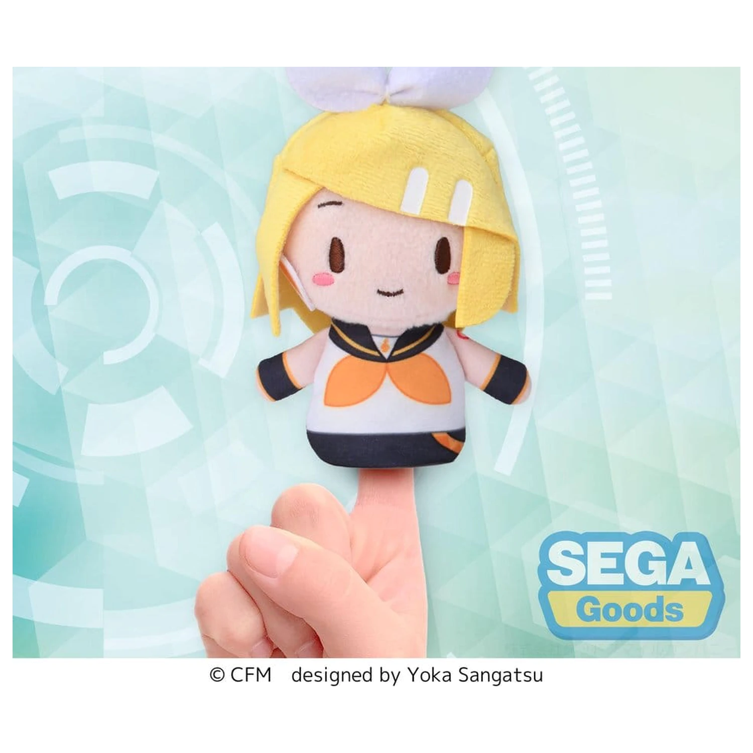 Kagamine Rin & Len Fuwa Petit Plush Kagamine Rin Finger Mascot 10 cm product photo