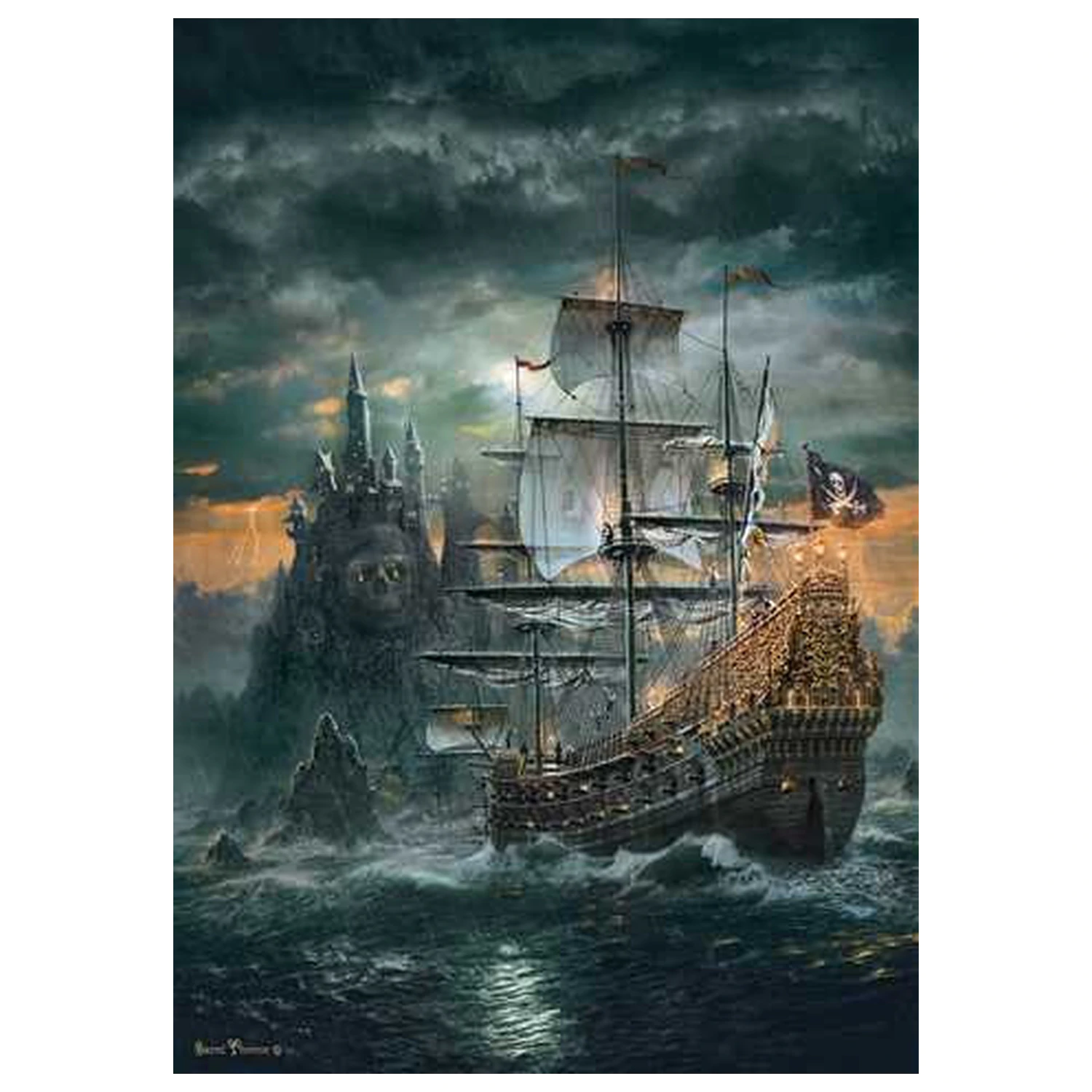 Pirate Ship Haunted Seas 1500-piece puzzle product photo