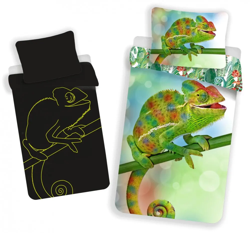 Chameleon Glow in the Dark Duvet Cover 140x200cm, 70x90cm product photo