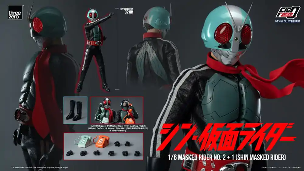 Kamen Rider FigZero Action Figure 1/6 Masked Rider No.2+1 (Shin Masked Rider) 32 cm termékfotó