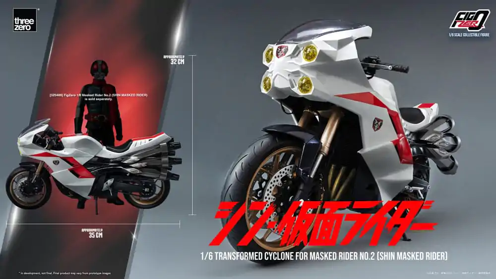 Kamen Rider FigZero Vehicle 1/6 Transformed Cyclone for Shin Masked Rider No. 2 35 cm product photo