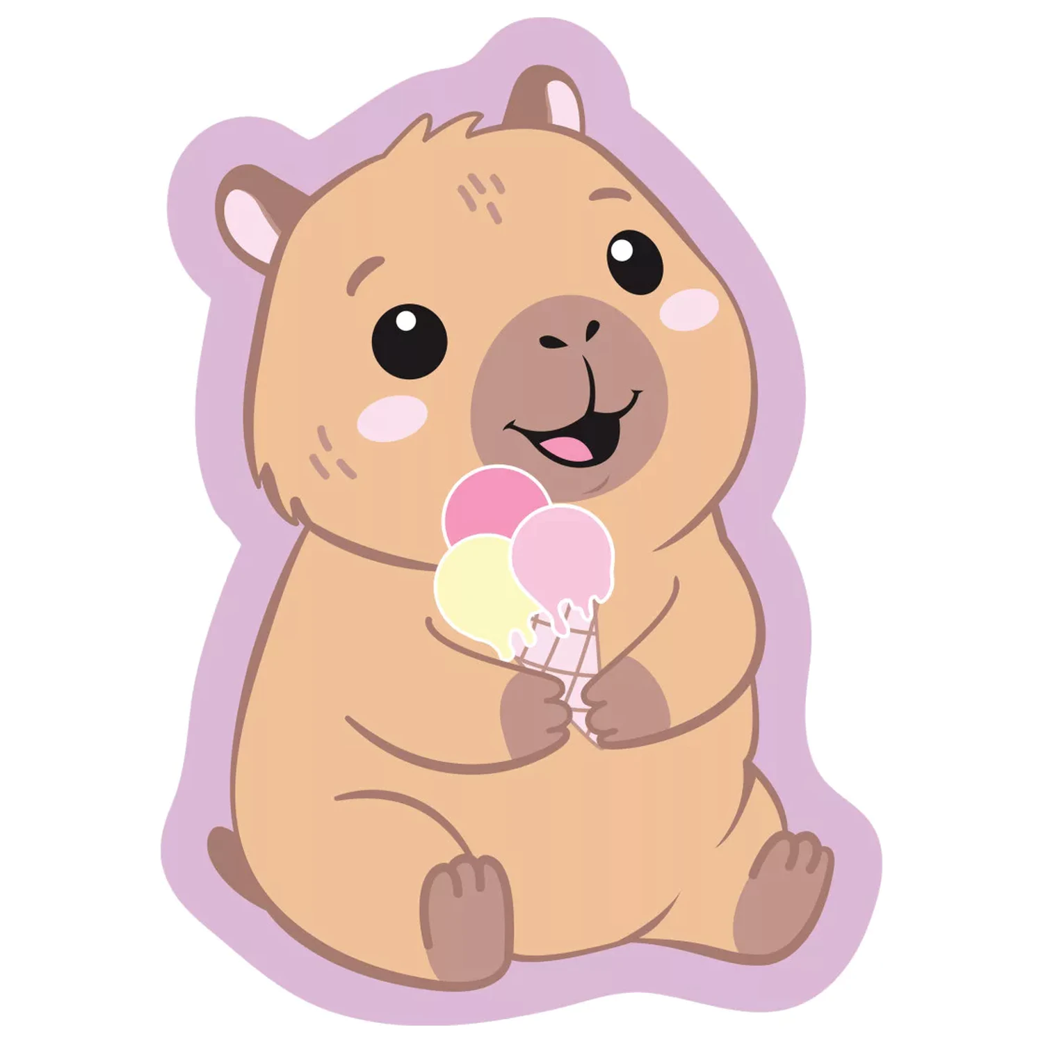 Baby Capybara Shaped Pillow, Decorative Pillow 40 cm product photo
