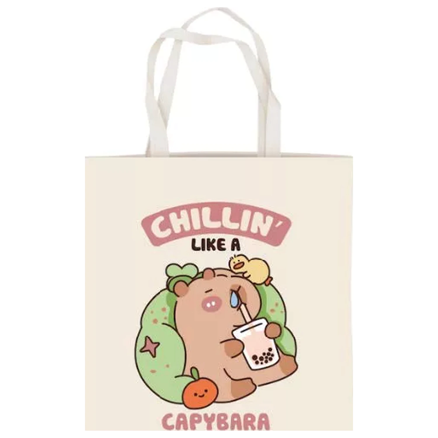 Capybara Chillin' Canvas Tote Bag, Shopping Bag 44 cm product photo