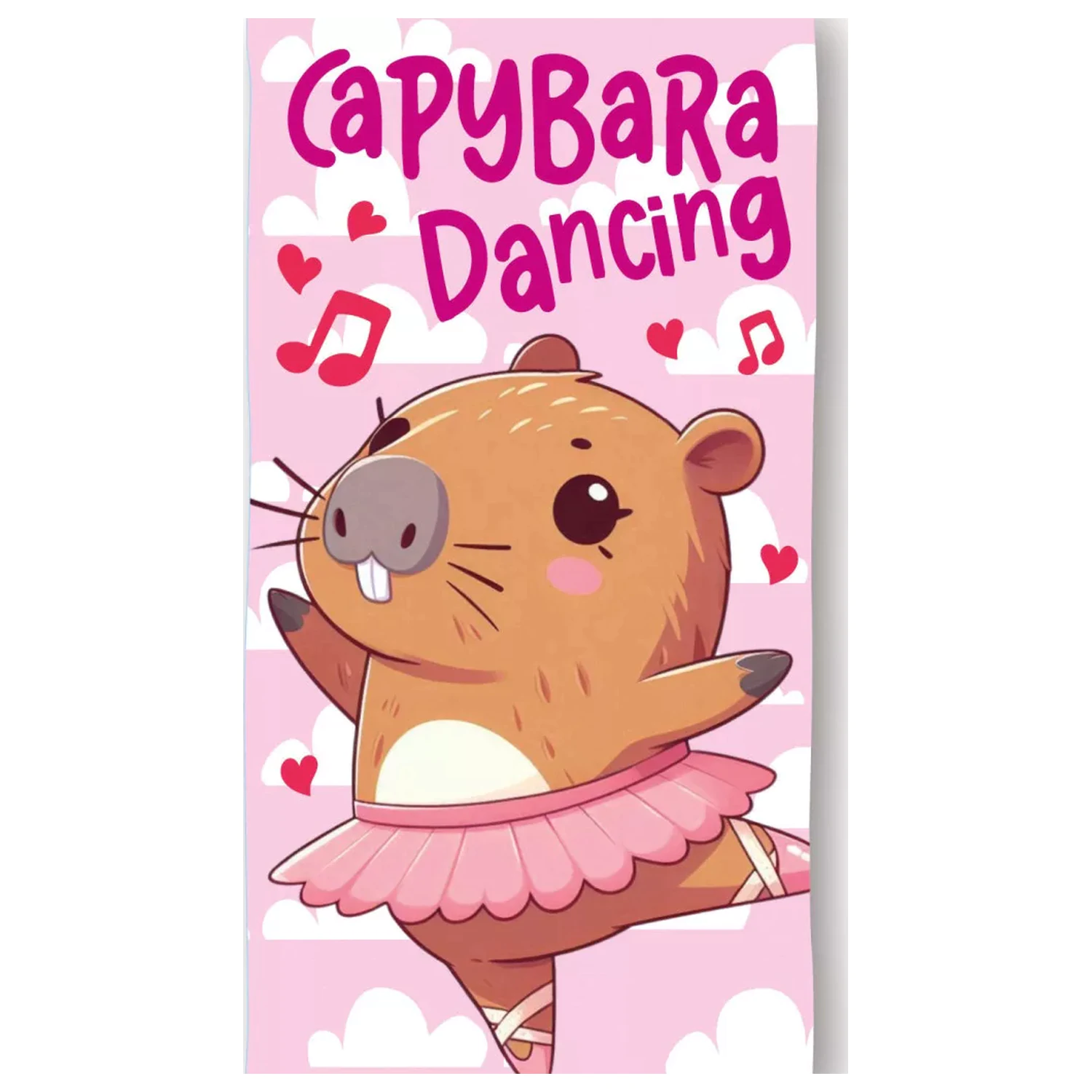 Capybara Dancing Towel 70x140cm product photo