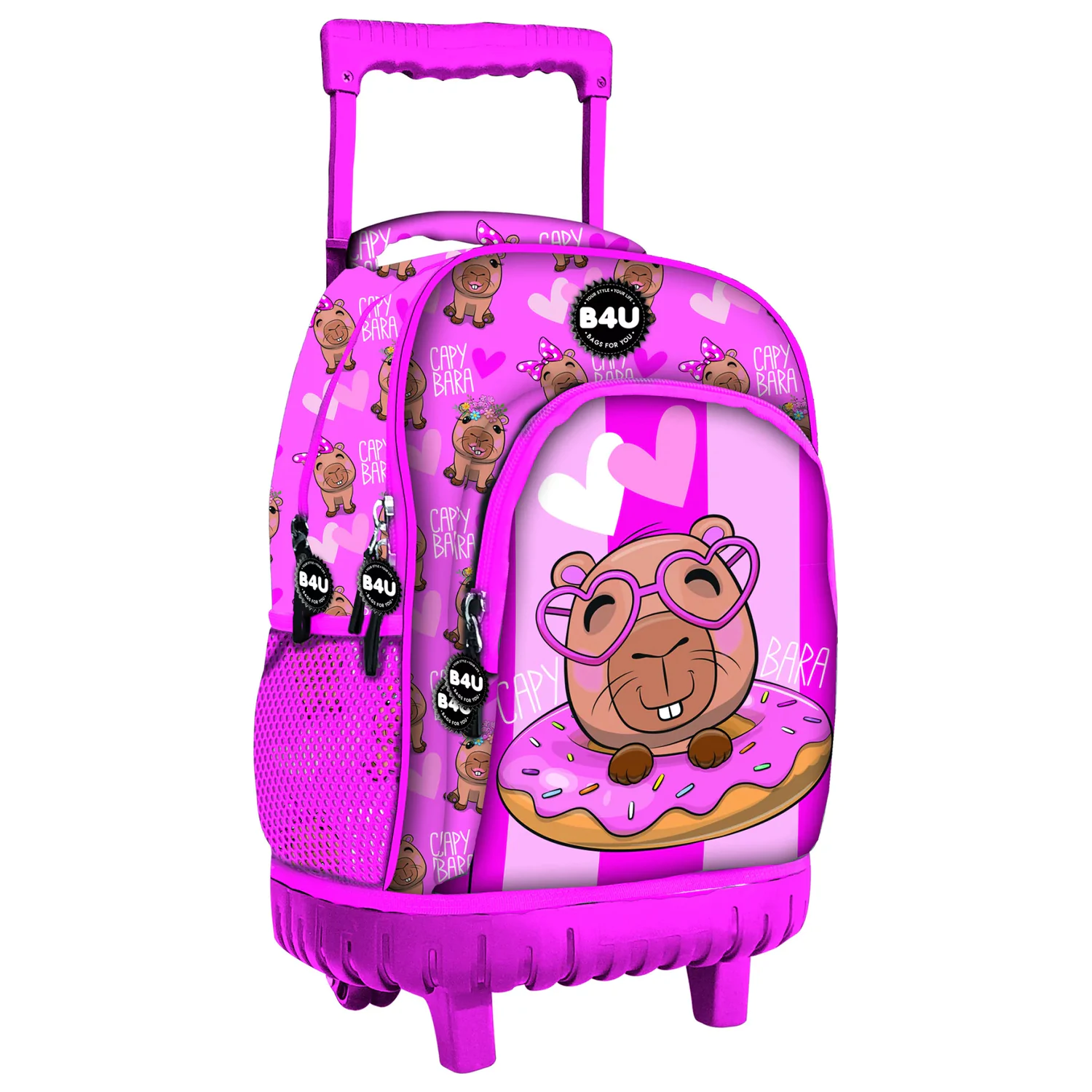 Capybara Donut Premium Rolling School Bag, Bag 44 cm product photo