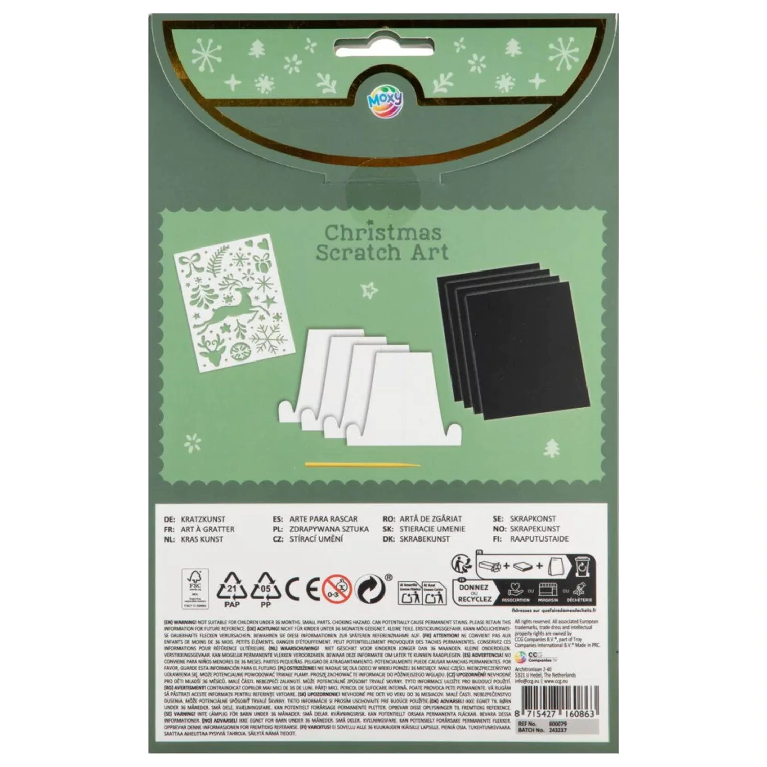Christmas Rainbow Scratch Art Kit product photo