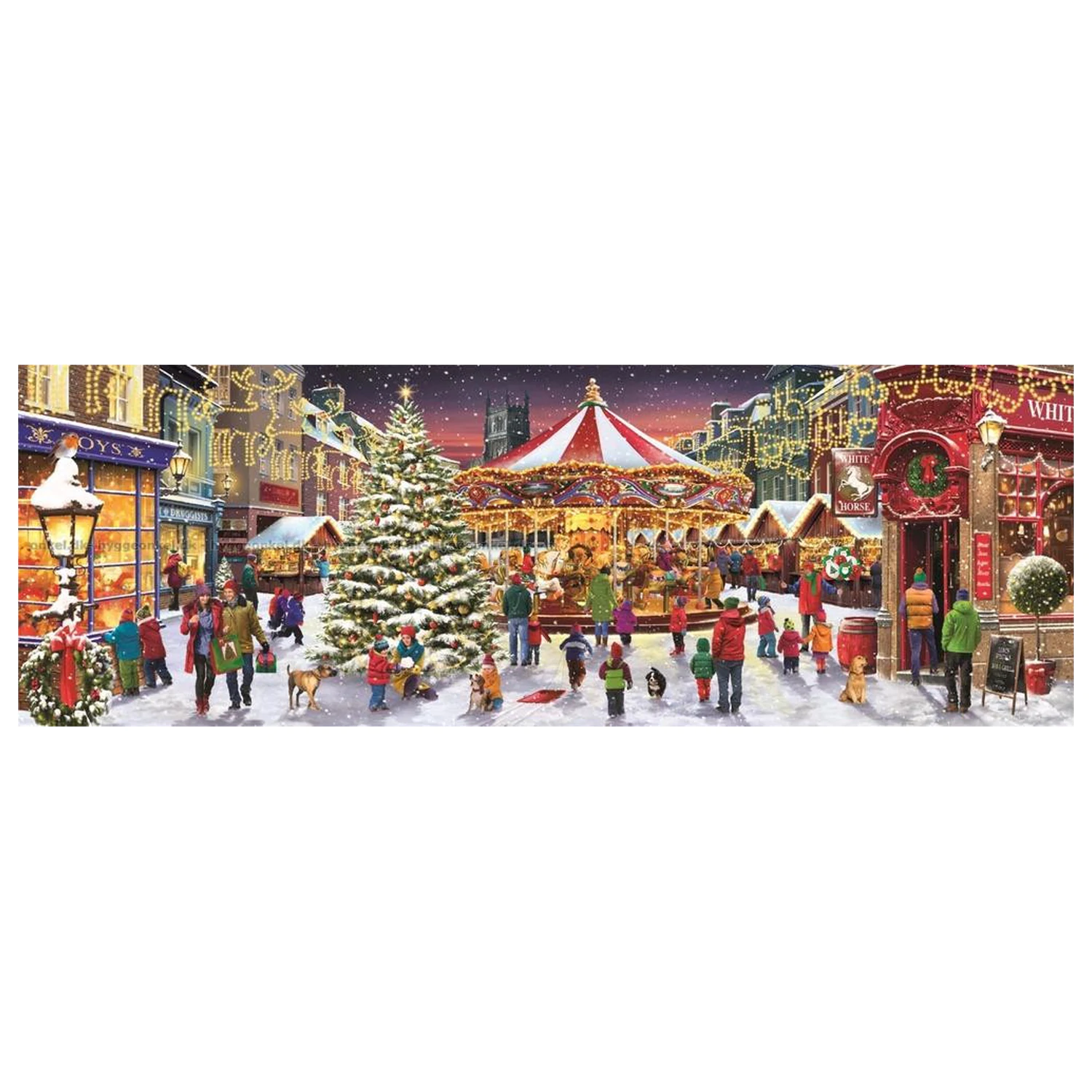 Christmas Village 1000-piece panorama puzzle Clementoni product photo