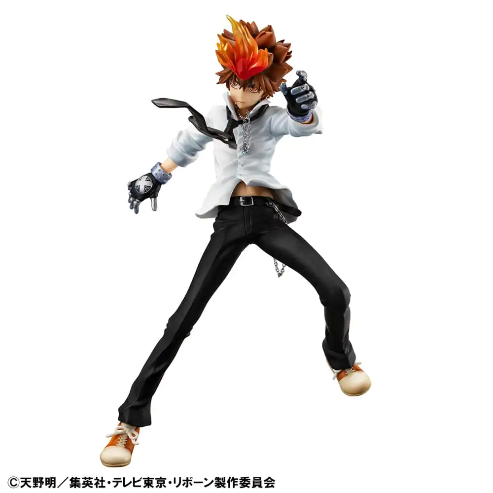 Katekyo Hitman Reborn! G.E.M. Series PVC Statue Tsunayoshi Sawada &amp; Kyoya Hibari &amp; Reborn Set 21 cm product photo
