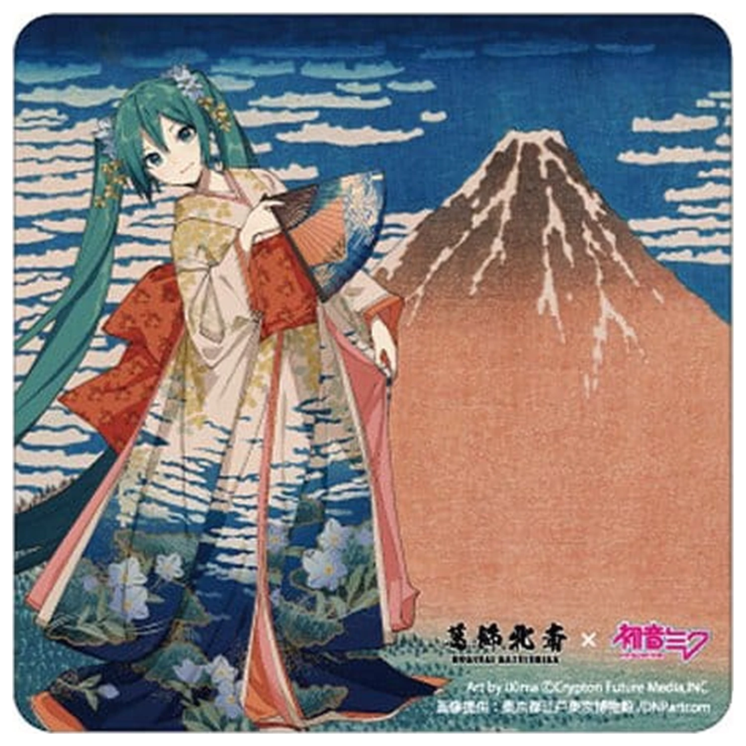 Katsushika Hokusai x Hatsune Miku Car Magnet Thirty-six Views of Mount Fuji Fine Wind, Clear Morning product photo