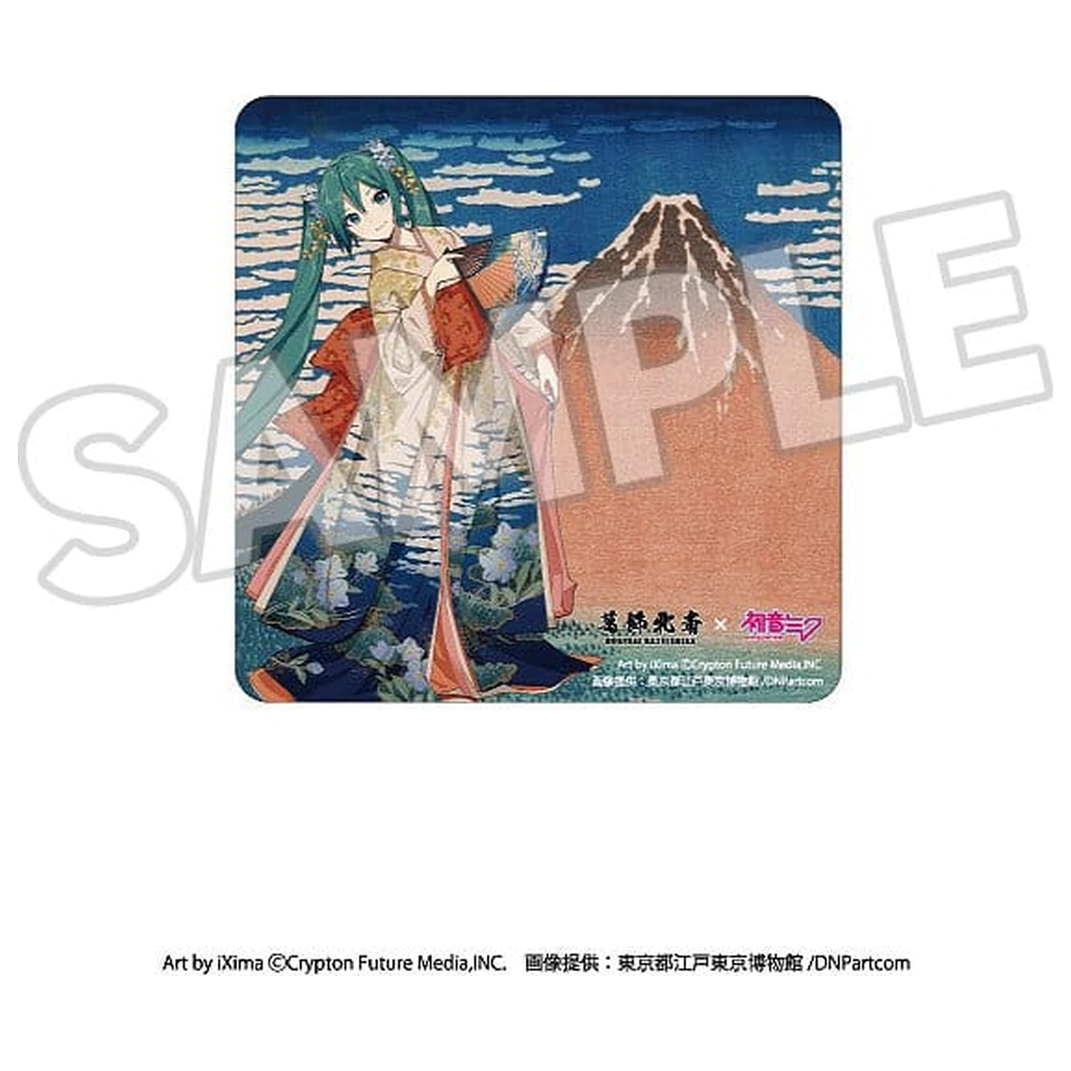 Katsushika Hokusai x Hatsune Miku Car Magnet Thirty-six Views of Mount Fuji Fine Wind, Clear Morning product photo