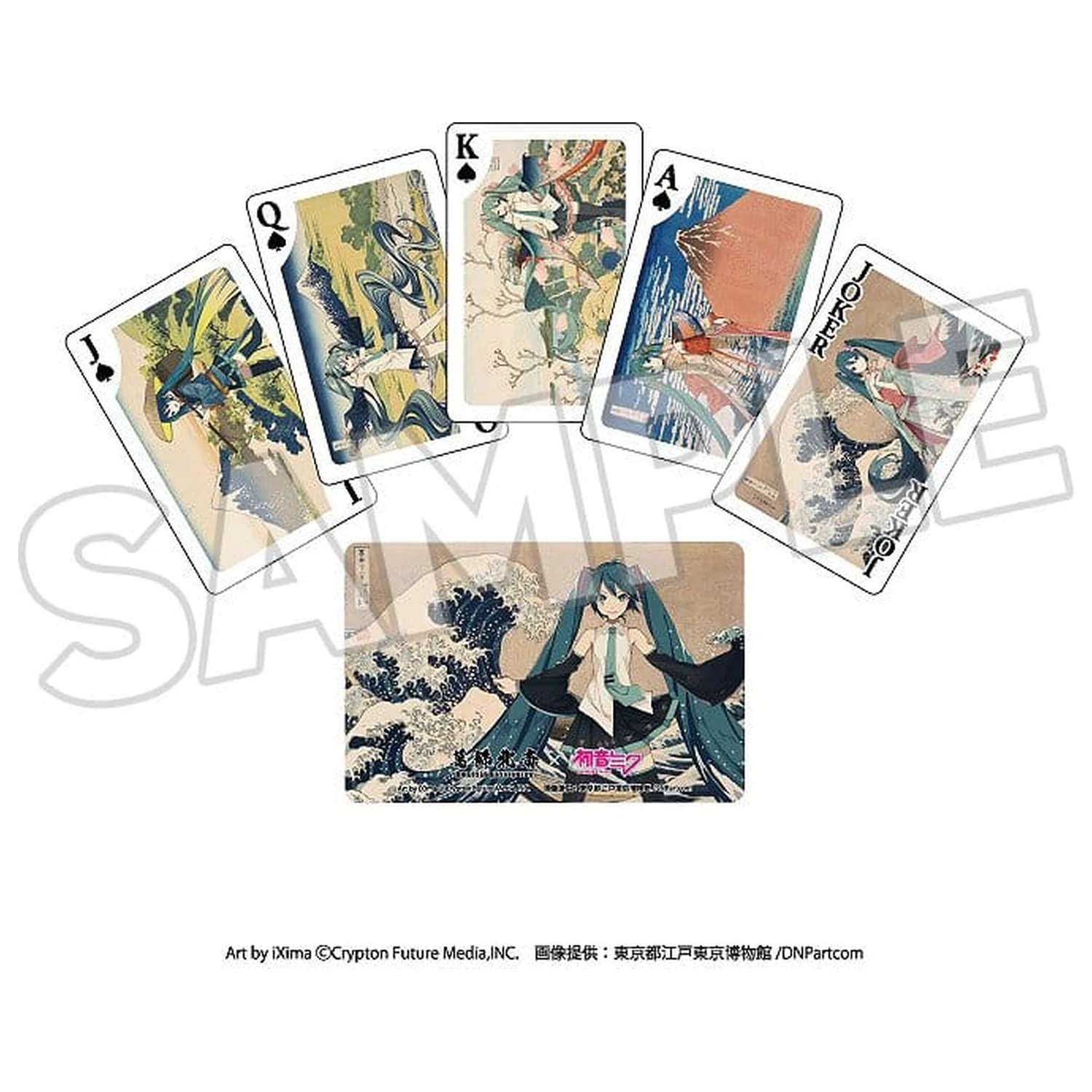 Katsushika Hokusai x Hatsune Miku Playing Cards  product photo